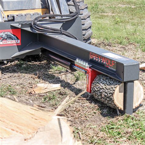 log splitter for mustang skid steer|loader mounted screw log splitter.